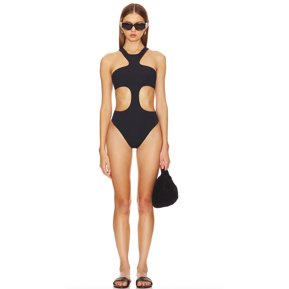 Tropic of C Mila One Piece Black Compression Swimsuit Womens New Black Small